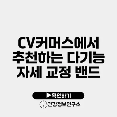 CV커머스에서 추천하는 다기능 자세 교정 밴드