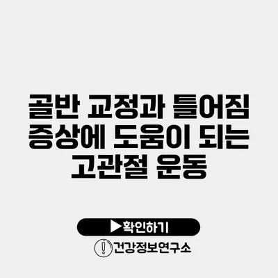 골반 교정과 틀어짐 증상에 도움이 되는 고관절 운동