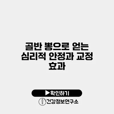 골반 뽕으로 얻는 심리적 안정과 교정 효과