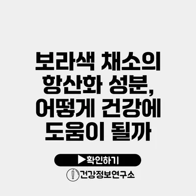 보라색 채소의 항산화 성분, 어떻게 건강에 도움이 될까?