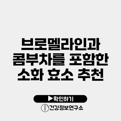 브로멜라인과 콤부차를 포함한 소화 효소 추천