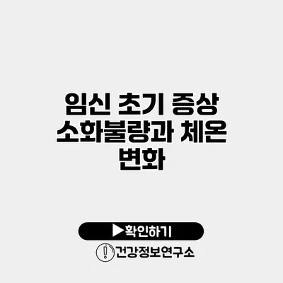 임신 초기 증상 소화불량과 체온 변화