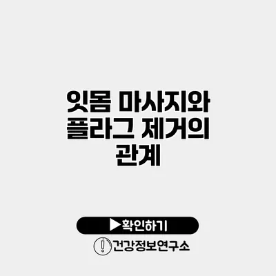 잇몸 마사지와 플라그 제거의 관계