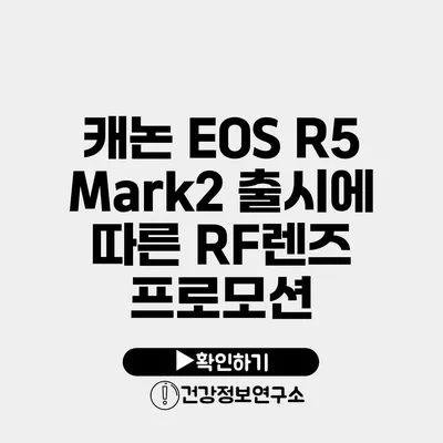 캐논 EOS R5 Mark2 출시에 따른 RF렌즈 프로모션