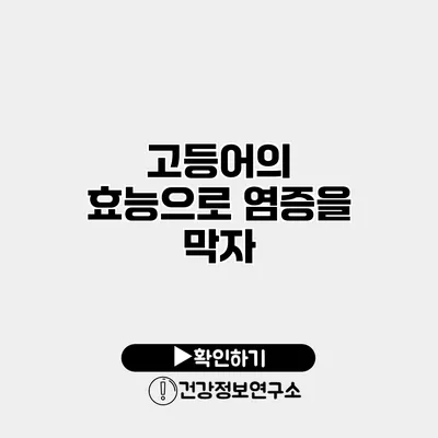 고등어의 효능으로 염증을 막자