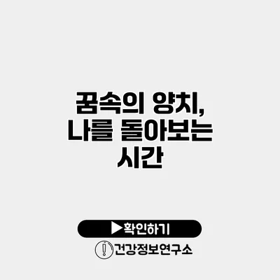 꿈속의 양치, 나를 돌아보는 시간
