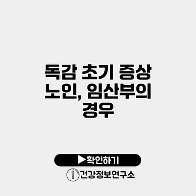 독감 초기 증상 노인, 임산부의 경우