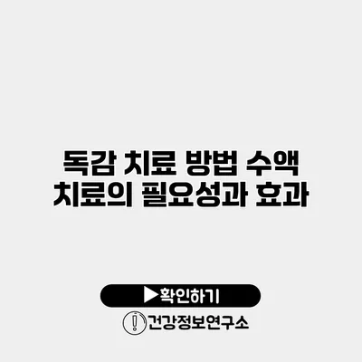 독감 치료 방법 수액 치료의 필요성과 효과