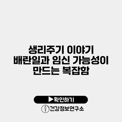 생리주기 이야기 배란일과 임신 가능성이 만드는 복잡함