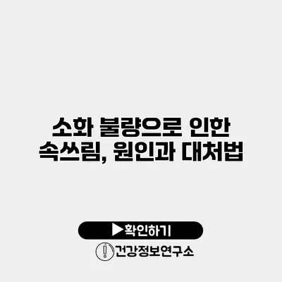 소화 불량으로 인한 속쓰림, 원인과 대처법