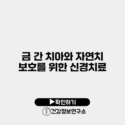 금 간 치아와 자연치 보호를 위한 신경치료
