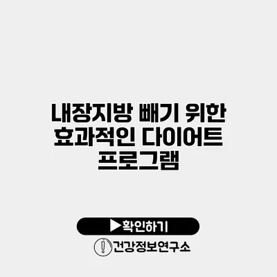 내장지방 빼기 위한 효과적인 다이어트 프로그램