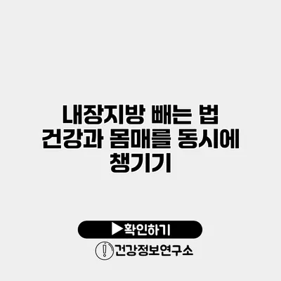 내장지방 빼는 법 건강과 몸매를 동시에 챙기기